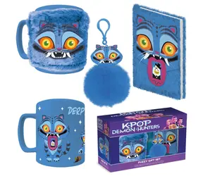 PYRAMÍD Plyšák K-pop Demon Hunters Derpy / Darčekový set / tmavo šedá, čierna