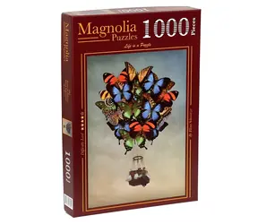 MAGNOLIA Puzzle Balón z motýľov / 1000 dielikov / 48 x 68 cm