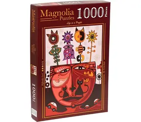 MAGNOLIA Puzzle Surrealistické mačky / 1000 dielikov / 48 x 68 cm