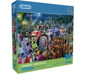 GIBSONS Puzzle Farmárske Vianoce XL / 500 dielikov / 68 x 49 cm