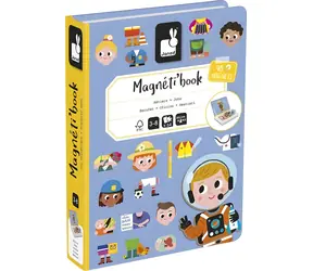 JANOD Magnetibook Povolanie / Magnetická knižka / 48 magnetických dielikov / 16 profesií