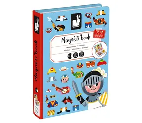 JANOD Magnetibook Obliekanie pre chlapcov / Magnetická kniha / 36 dielikov / od 3 rokov