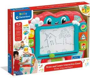 Clementoni BABY Interaktívna magnetická tabuľa / 2 v 1 / 3 polohy hrania / mazateľný povrch