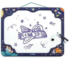 DJECO Magnetická tabuľa Vesmír / Magnetická tabuľa / drevený rám / 46x38x1 cm