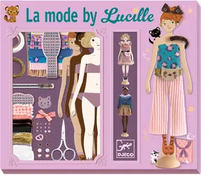 DJECO Kreatívna sada FASHION by Lucille / 3 bábiky / Textílie a doplnky / Bez šitia