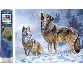 Norimpex Diamantové maľovanie Vlčie volanie / 30x40 cm