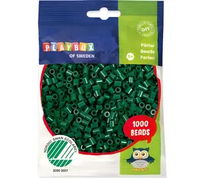 PLAYBOX Zažehľovacie korálky tmavo zelené / 1000 ks
