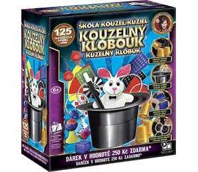 SPARKYS Kúzelnícka súprava Škola kúziel: Kúzelný klobúk / 125 kúzelníckych trikov