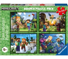 Ravensburger Puzzle Minecraft / 4x100 dielikov / 36 x 26 cm