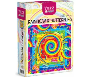 YAZZ Puzzle Dúha a motýle / 1023 dielikov / 60 x 60 cm