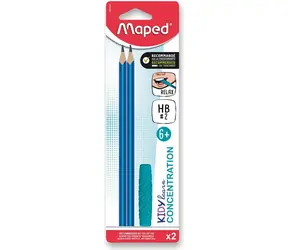 Maped Grafitová ceruzka Kidy Learn Concentration / 2 ks + hryzacia koncovka / tvrdosť HB