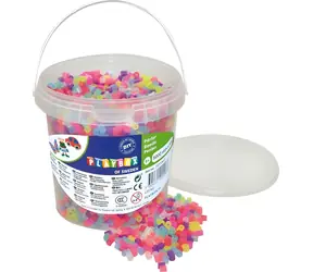 PLAYBOX Zažehľovacie korálky vo vedre s trblietkami / 5000 ks / mix farieb