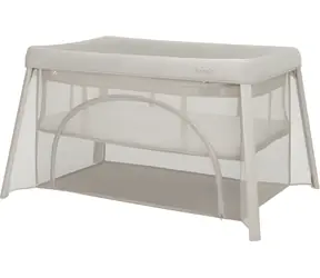 Lionelo Postieľka cestovná Mila 2v1 Beige Cream / Skladacia / Hmotnosť 7,8 kg / Matrac 4 cm