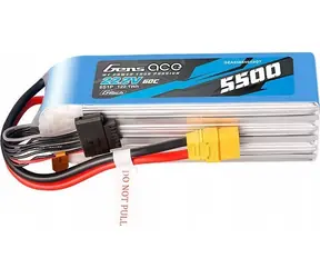 Gens Ace G-Tech 5500mAh 22,2 V 60C / LiPo batéria / 6S1P / Konektor XT90