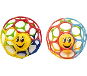 TEDDIES Mäkká loptička s hrkálkou / Pre najmenších / Pružný materiál