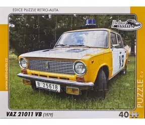 RETRO-AUTA Puzzle č.02 VAZ 21011 VB (1979) / 40 dielikov / 32 × 24 cm
