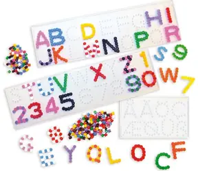 PLAYBOX Podložky pre zažehľovacie korálky Písmená a číslice / Podložka / 3 ks