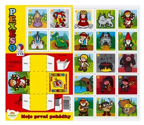 TEDDIES Pexeso Moje prvé rozprávky / Vystrihovacie Pexeso / 32 kartičiek / 4,3x4,3 cm