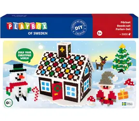 PLAYBOX Zažehľovacie korálky Vianočná sada 5000 ks / Predlohy / od 5 rokov