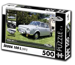RETRO-AUTA Puzzle č. 8 Škoda 100 L (1971) / 500 dielikov / 48 x 36 cm