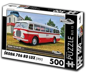 RETRO-AUTA Puzzle BUS č.15 Škoda 706 RO LUX (1951)