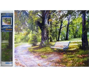 Norimpex Diamantové maľovanie Preslnená lavička / 30x40 cm