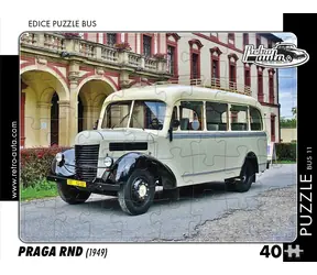 RETRO-AUTA Puzzle BUS č.11 Praga RND (1949) / 40 dielikov / 32 x 24 cm
