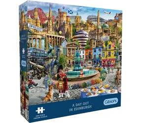 GIBSONS Puzzle Deň v Edinburghu / 1000 dielikov / 68 × 49 cm