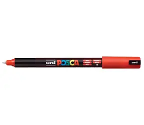 POSCA PC-1MR červený / Fix / Akrylový / Okrúhly hrot 0,7 mm / Rýchloschnúci