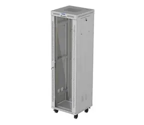 Lanberg FF01-6642-12SL sivá / Stojanový rozvádzač / 19" / 600x600 mm / 42U / nosnosť 1200 kg
