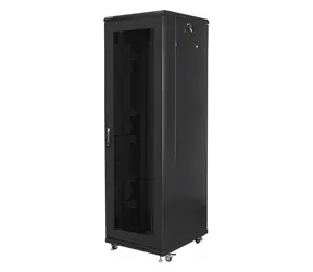 Lanberg Rack 42U čierna / Stojanový rozvádzač / 19" / 600x800 mm / Flat pack / Perforované dvere