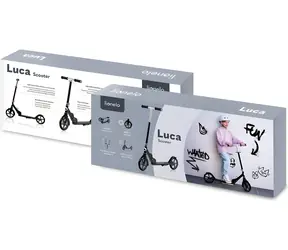 Lionelo Kolobežka Luca Black Graphite / Skladací / hliníkový rám / kolesá 200 mm / nosnosť 100 kg