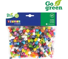 PLAYBOX Zažehľovacie korálky Go Green XL / 500 ks / O 9 mm / bioplast