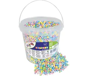 PLAYBOX Zažehľovacie korálky pastelové vo vedre / 10000 ks / O 5 mm