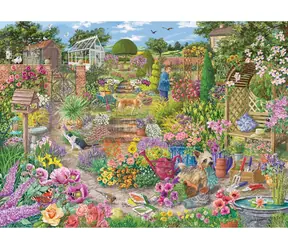 GIBSONS Puzzle Rozkvitnutá záhrada / 1000 dielikov / 68 x 49 cm