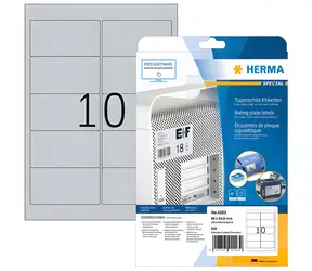 Herma výrobné štítky A4 96x50,8 mm strieborné / Etikety / Fólie / 250 ks / Trvale lepiace / Vodeodolné
