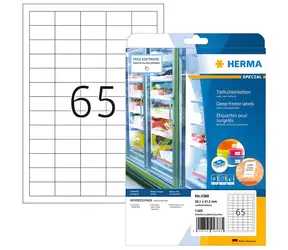 Herma Mraziace etikety biele 38,1x21,2 mm / Etikety / Papier / 1625 ks / A4