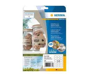 Herma Silphie etikety 63,5x42,3 mm hnedá / Etikety / oválne / permanentné / 360 ks / 20 listov