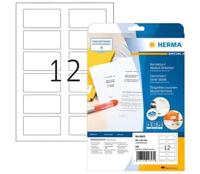Herma etikety pre QR kódy 80x40 mm biela / Etikety / A4 / 300 ks
