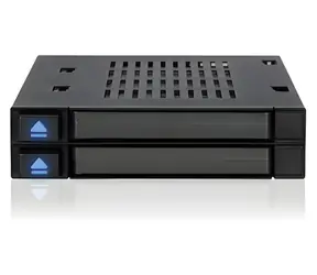 Icy Dock MB522SP-B čierna / Backplane pre 2x 2,5 "/3,5" HDD / SSD / SATA / SAS / 6 Gbit / s / Hot-Swap