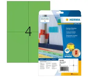 Herma Etikety A4 zelené odnímateľné / Etikety / 105x148 mm / 80 ks