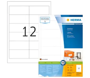 Herma Etikety Premium 97x42,3 mm / Etikety / papier matný / biela / 2400 ks