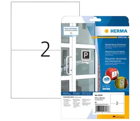 Herma Etikety Outdoor biela / Etikety / vodeodolné / 210x148 mm / 40 ks