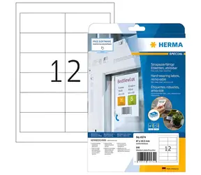 Herma Univerzálne etikety 97x42,3 mm biele / Etikety / Snímateľné / 240 ks