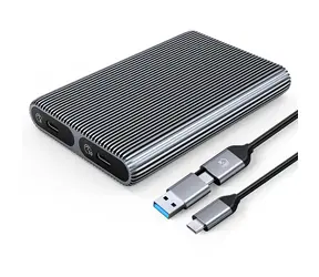 Orico Duálny externý box pre 2x M.2 SATA/NVMe SSD sivá / Externý box / USB-C 3.2 / 6 Gb/s SATA / 10 Gb/s NVMe