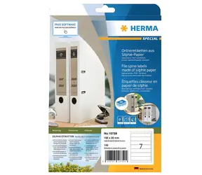 Herma Silphie etikety na zakladače 192x38mm hnedá / Etikety / A4 / permanentná / 140 ks / 20 listov