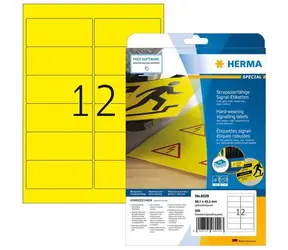 Herma signálne etikety A4 99,1x42,3 mm žltá / Fólie / vodeodolné / laser / 300 ks