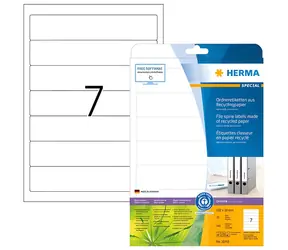 Herma etikety na zakladače Recycling A4 / Etikety na zakladače / 192x38 mm / 20 listov / 140 ks