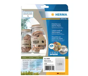 Herma etikety Silphie A4 / Etikety / 25,4x10 mm / 20 listov / 3780 ks / hnedá