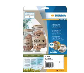 Herma Silphie etikety 105x148mm hnedá / Etikety / permanentná / 80 ks / 20 listov